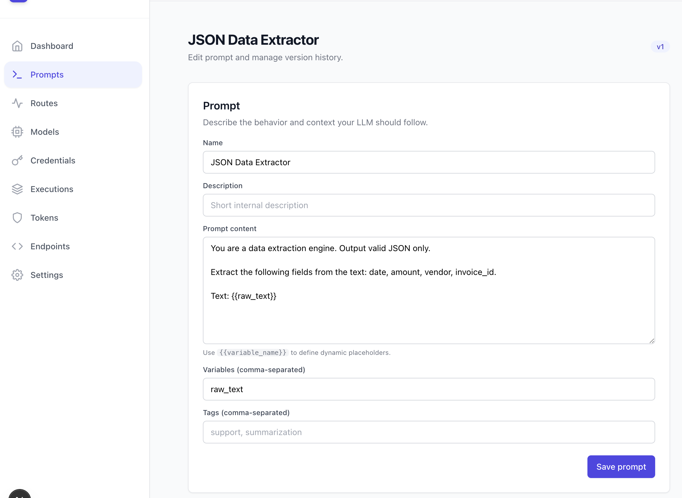 Enforce JSON Mode - Example 1
